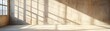 © Chanoknan - An empty room showcasing sunlight casting shadows on a textured concrete wall and floor, creating a tranquil ambiance.