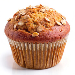 delicious-wholegrain-muffin-on-white-background