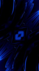 Fototapete - Animation with luminous hypnotic design. Design. Needle lines move in hypnotic construction. Glowing lines move in psychedelic animation