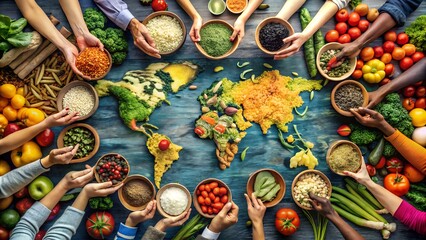 Wall Mural - Design For World Food Day