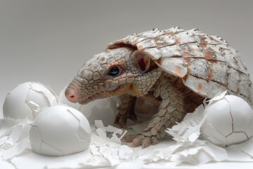 Wall Mural - A Newly Hatched Armadillo