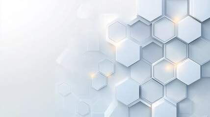 White background with hexagon pattern