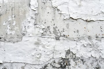 Wall Mural - Texture of old white concrete wall for background