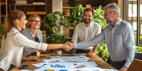 Poster - Engaging in a Professional Business Meeting that emphasizes effective Team Collaboration is essential for fostering innovation and enhancing communication among team members for improved productivity