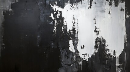 Wall Mural - Abstract Black and White Paint Splatter Texture