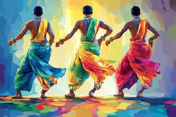 Poster - Dhoti Cultural Dance Hinduism Religion Spiritual Symbol