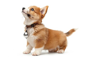 Canvas Print - Cute Corgi Puppy Looking Up