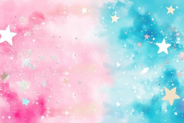 Canvas Print - Starry Pink and Blue Pastel Sky