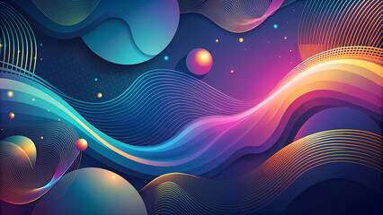 abstract background, vibrant colors, gradient, geometric shapes, 3D elements, digital design, modern abstract, glowing lines, fluid gradient, minimalist design, bold shapes, mesh background, bokeh lig