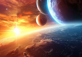 space exploration: planets and stars