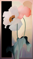 Wall Mural - Floral Abstract Art.