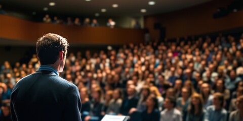 Poster - Public Speaking at a Business Conference is vital for communication, professional growth, and networking, enhancing collaboration, building confidence, and fostering entrepreneurship