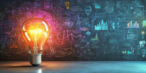 Aufkleber - Illuminating Innovation A Creative Business Concept that inspires entrepreneurs to collaborate, leverage unique ideas, and ensure growth through strategic teamwork and techdriven solutions