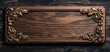 © Lightgeo - Elegant wooden plaque with ornate carvings, perfect for decoration or signage in a rustic or vintage setting.