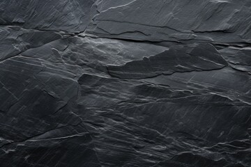 Sticker - Panorama of Dark grey black slate background or texture. Black granite slabs background