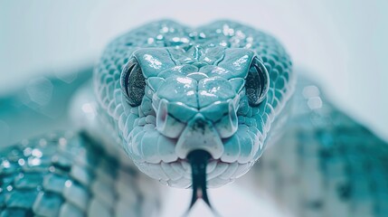 Wall Mural - Close Up Of A Blue Snake