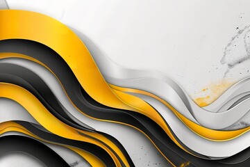 Poster - Corporate Template in Yellow, Black, and Grey on Contrast. Generative Ai