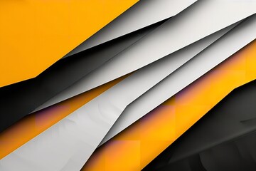 Poster - Corporate Template in Yellow, Black, and Grey on Contrast. Generative Ai