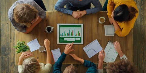 Poster - Join us for a highly collaborative business meeting where we will focus on data analysis, brainstorming innovative ideas, evaluating performance, and discussing strategies for future growth