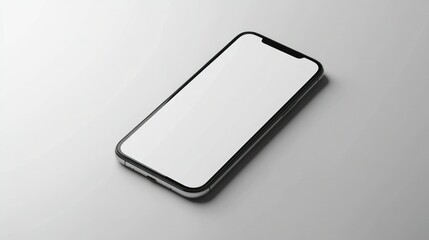 Poster - A Black Smartphone with a Blank White Screen
