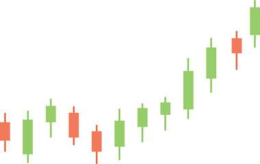 Poster - Candlestick chart icon. Color infographic diagram template