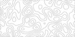 © Zìyóu - Topographic map and landscape terrain texture grid. Black and white topographic contours lines of mountains. Topography white wavy curve geography topography lines contours map