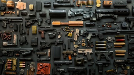 Poster - A Workshop Table with Tools Hung on a Pegboard Wall