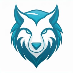 logo tête de chien ou de loup en illustration ia