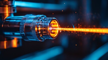 Laser amplification technology, focusing on the enhancement of laser beams for various high-power applications