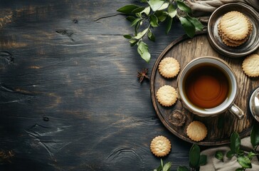 Wall Mural - Tea Time with Cookies