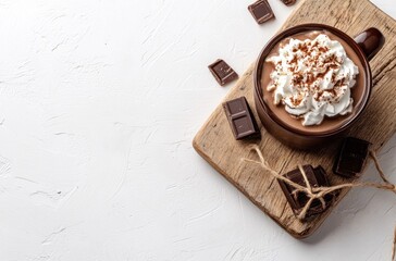 Sticker - Hot Chocolate with Whipped Cream and Chocolate Pieces