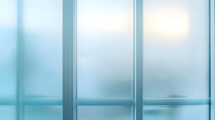 Poster - Frosted Glass Window with Soft Light Filtering Through,Creating a Peaceful Ambiance