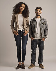 tall woman and shorter man dating, relationship, height difference comparison concept, tall and shor