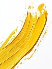 Canvas Print - Yellow Paint Brush Close Up