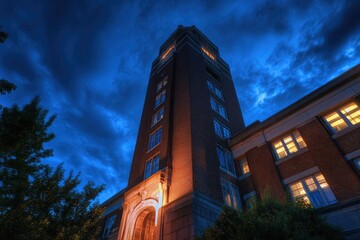 DC Metro Area. Washington Capital Building in Historic Tower at Walter Reed National Military Medical Center - Bethesda