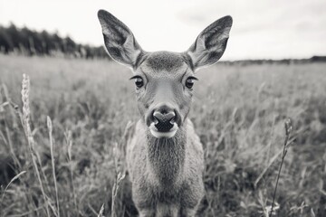 Poster - Deer in a field