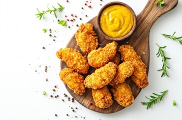 Sticker - Crispy Chicken Tenders with Mustard Dipping Sauce