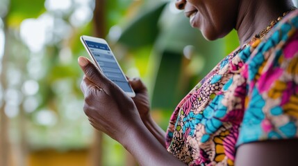 Poster - A close-up of a simple microinsurance app interface designed for low-income users.