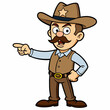 © RiponRoy - Vector Illustration of Sheriff Pointing Finger - Printable Design
