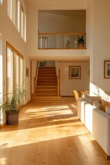 Canvas Print - Modern Living Room with Abundant Natural Light