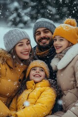 Poster - Family in snowy landscape