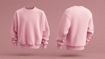 Blank pink sweater mockup