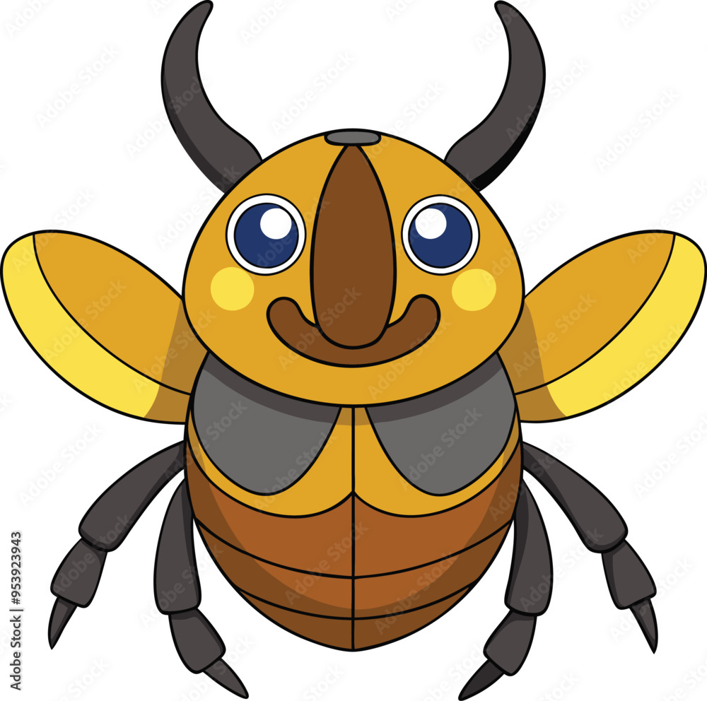 Hercules beetle insect art victor Stock Vector | Adobe Stock