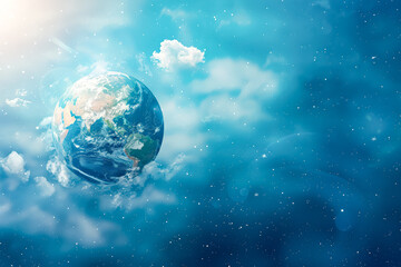 Canvas Print - a small planet floats in the vastness of space, surrounded by countless stars. the scene captures th
