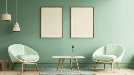 A living room with a white couch, two chairs, and a coffee table