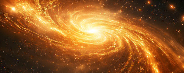 Wall Mural - Stunning galaxy with vibrant swirling colors, showcasing the beauty of the universe in a mesmerizing cosmic dance.