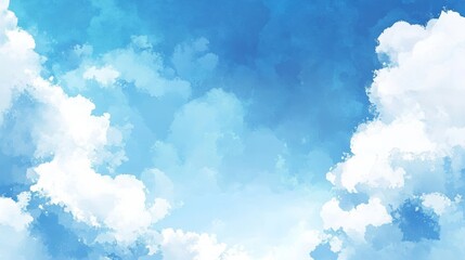 Watercolor Clouds and Sky Background for Design and Art Projects Generative AI