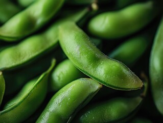 Wall Mural - Green beans close-up