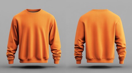 Wall Mural - Blank orange sweater mockup