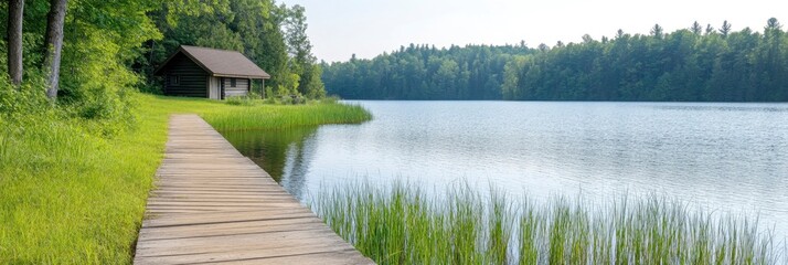 Lake serves as the backdrop for a summer camp.